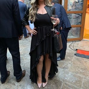 Rinascimento high low black cocktail dress size s